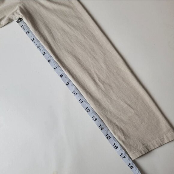 Aritzia Babaton Headline Long Sleeve Tie Front Cotton Beige S - Picture 10 of 11